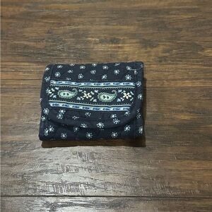 Vera Bradley Women's Blue, White & Green Tri-Fold Wallet